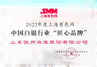 2022年度上海有色網(wǎng)中國白銀行業(yè)“匠心品牌”